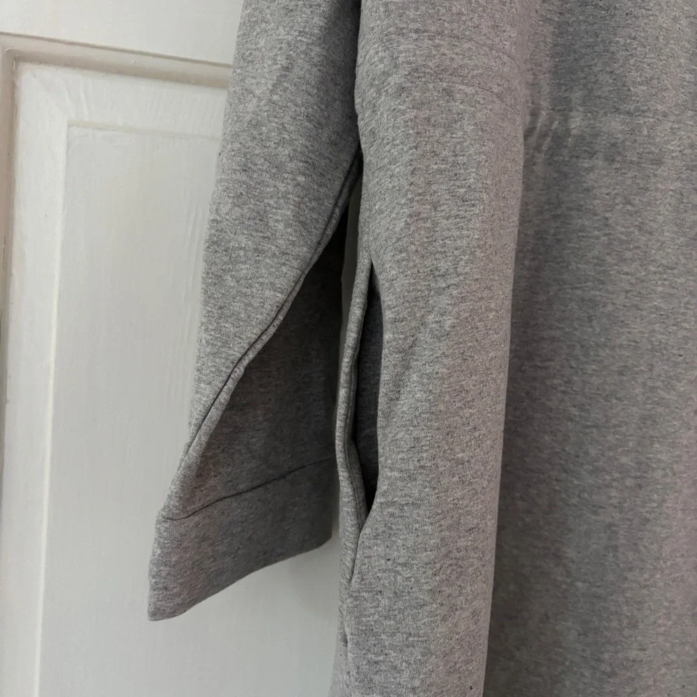 Refka Women's Casual Gray Utility Jacket Full Zip‎ Hooded Sweatshirt Size US 10